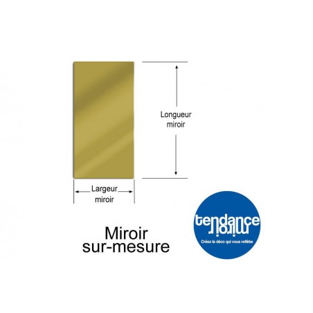 Miroir Acrylique Or 3mm Sur-Mesure Rectangulaire