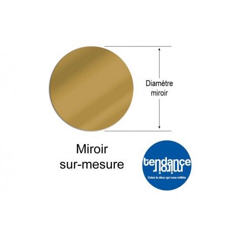 Miroir Acrylique Or 3mm Sur-Mesure Rond