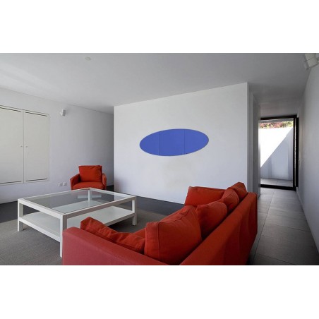 Miroir Bleu Sur-Mesure Ovale