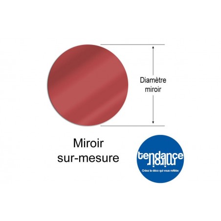 Miroir Rouge Acrylique 3mm Sur-Mesure Rond