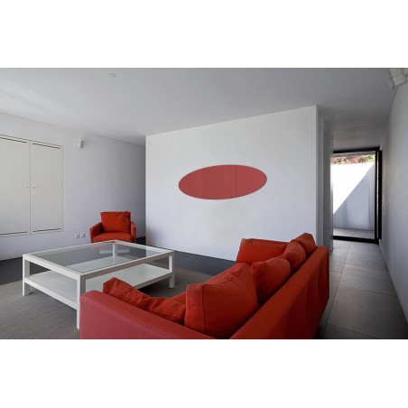 Miroir Rouge Acrylique 3mm Sur-Mesure Ovale