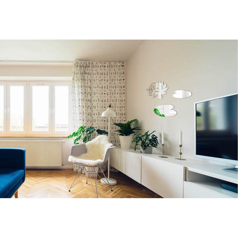 miroir acrylique design nénuphar