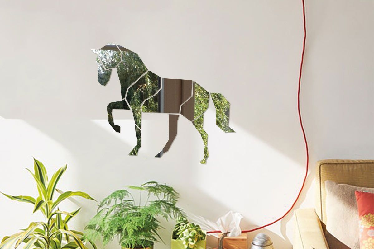 Geometric Horse Mirror SOLIMAR SARL TENDANCEMIROIR