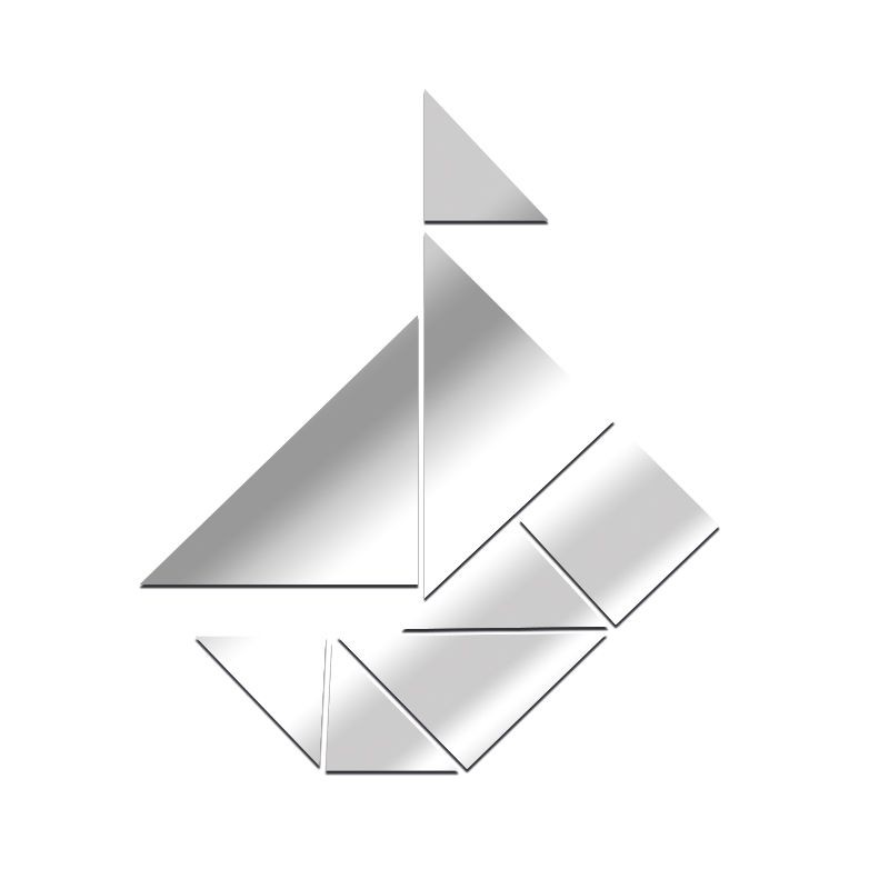 Miroir Tangram bateau