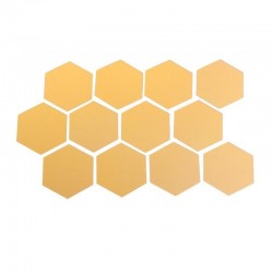 12 espejos de diseño hexagonal 3D
