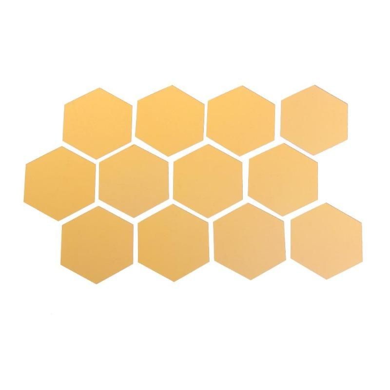 Kit of 12 3D Hexagon Design Mirrors