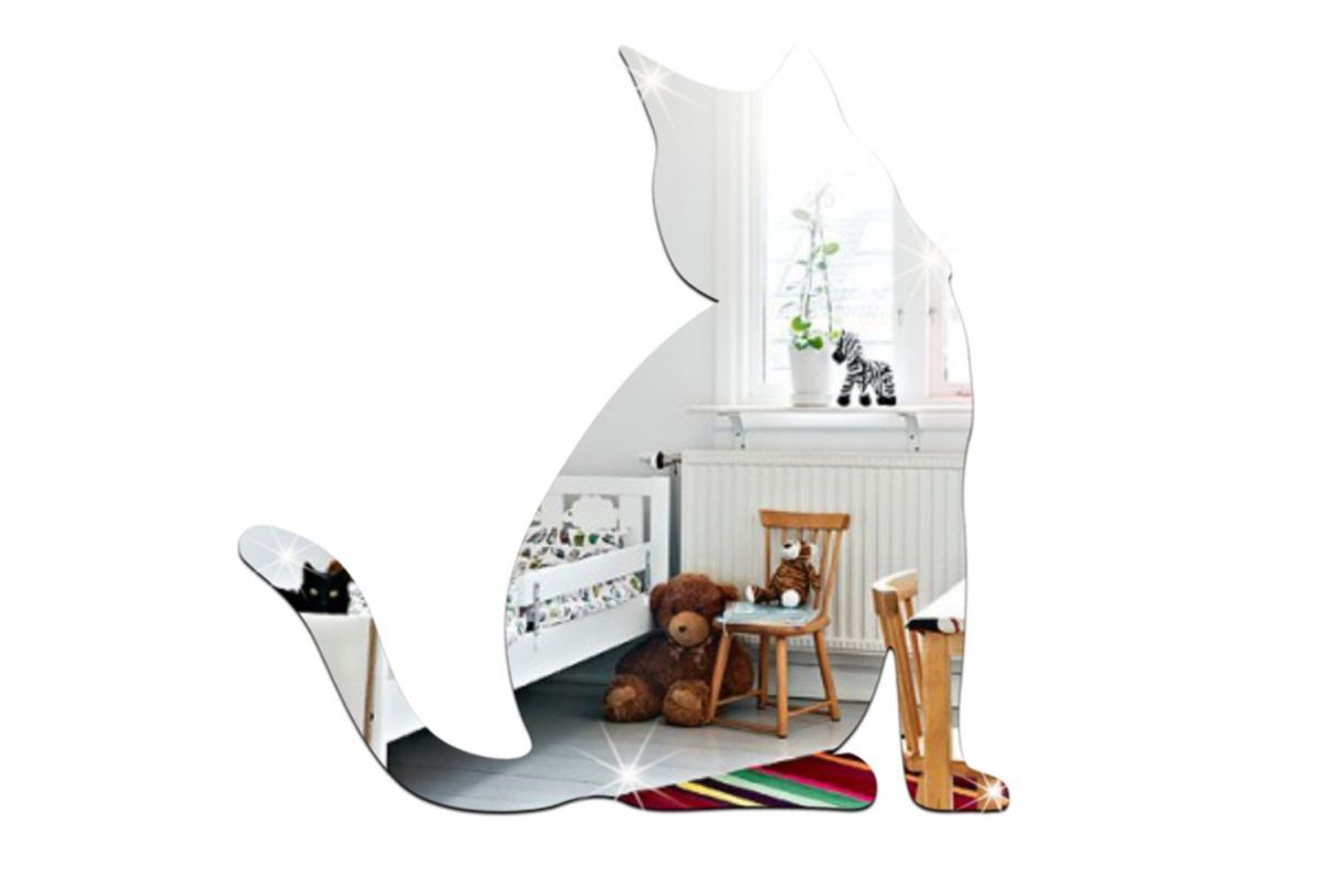 Miroir Decoratif Chat 3d