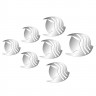 Set of 7 decorative 3D fish mirrors