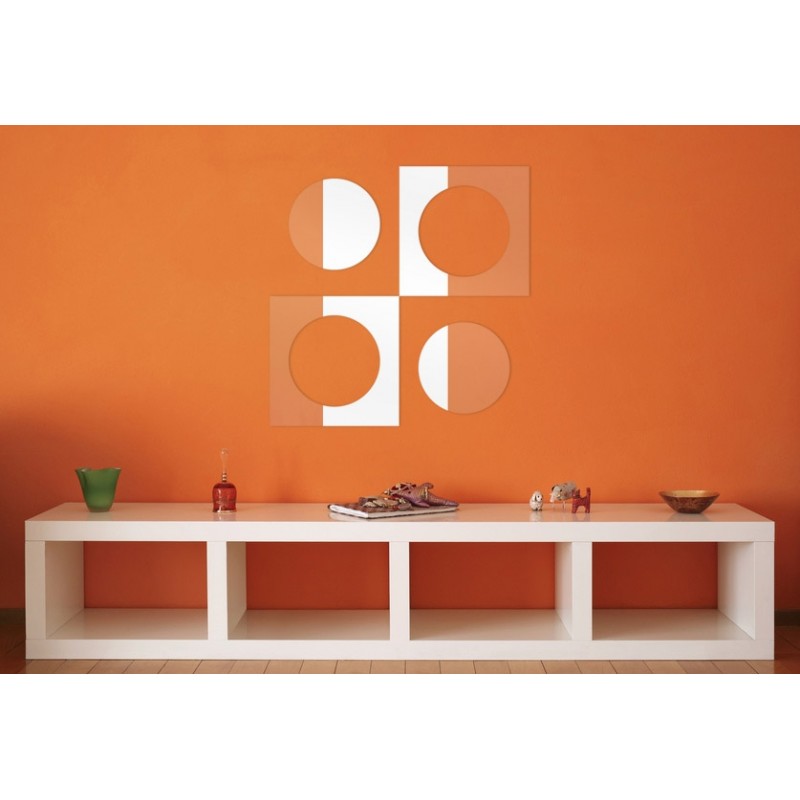 Miroir design rond et carré