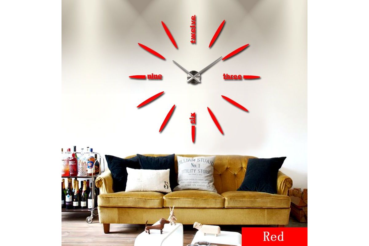 Afaneep Orologio da Parete Fai Te 3D Frameless Design Moderno Usato pe