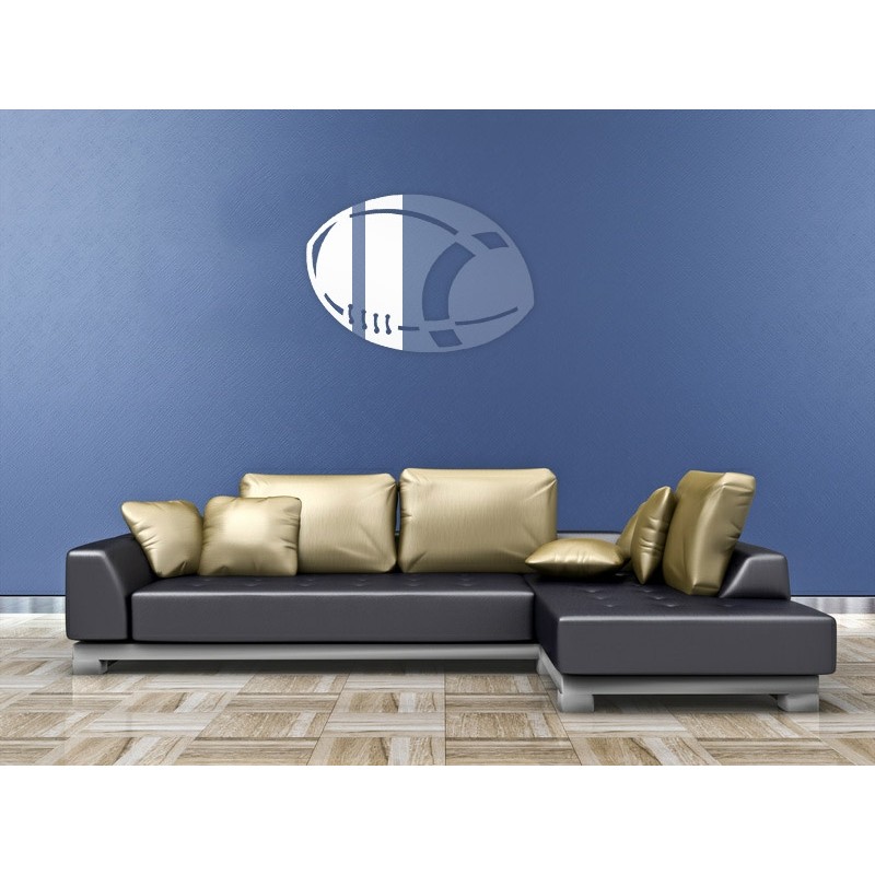 Miroir ballon de rugby 37x24 cm