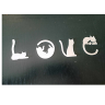 "LOVE" Decorative Mirror – Cat-Shaped Letters
