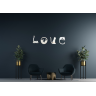 "LOVE" Decorative Mirror – Cat-Shaped Letters