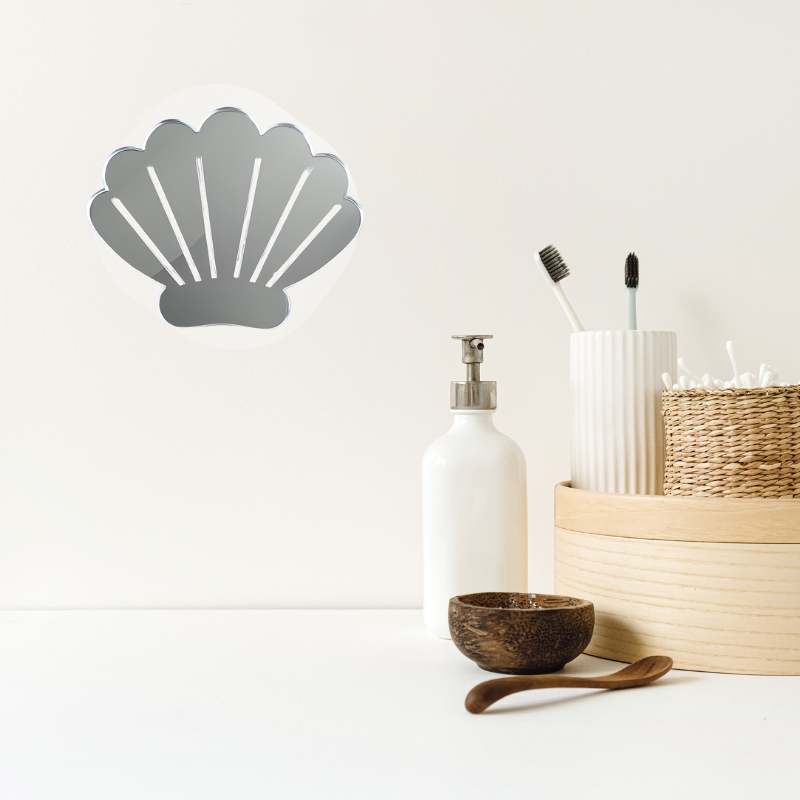 Shell-Shaped Decorative Mirror – Scallop Design
