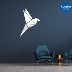 Geometric Hummingbird Mirror