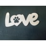 LOVE Decorative Mirror with Dog Paw