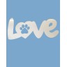 LOVE Decorative Mirror with Dog Paw