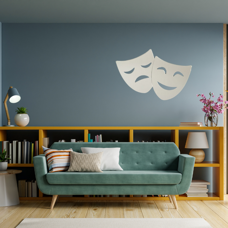 Theatre Masks Decorative Mirror