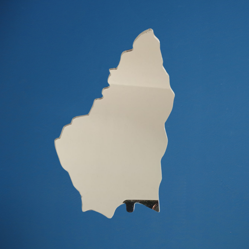 Ardèche Map Decorative Mirror