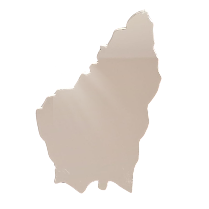 Ardèche Map Decorative Mirror