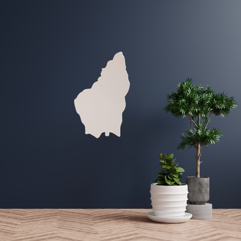 Ardèche Map Decorative Mirror