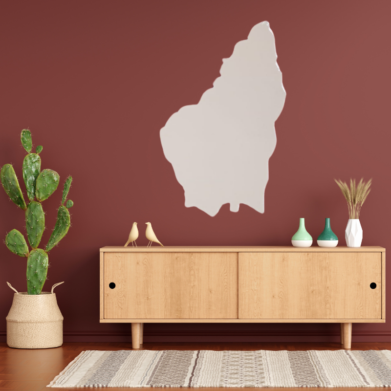 Ardèche Map Decorative Mirror