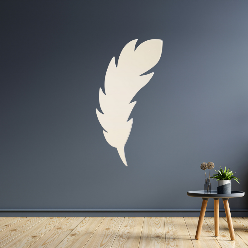 Feather-Shaped Decorative Mirror