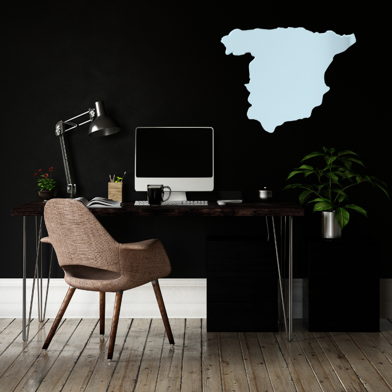 Spain Map Wall Mirror