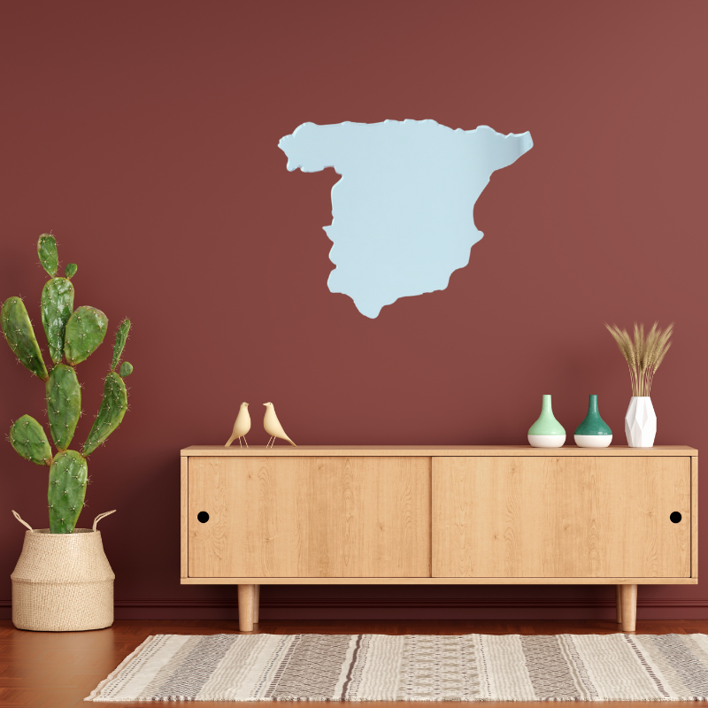 Spain Map Wall Mirror