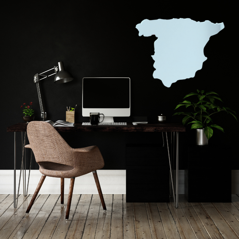 Spain Map Wall Mirror