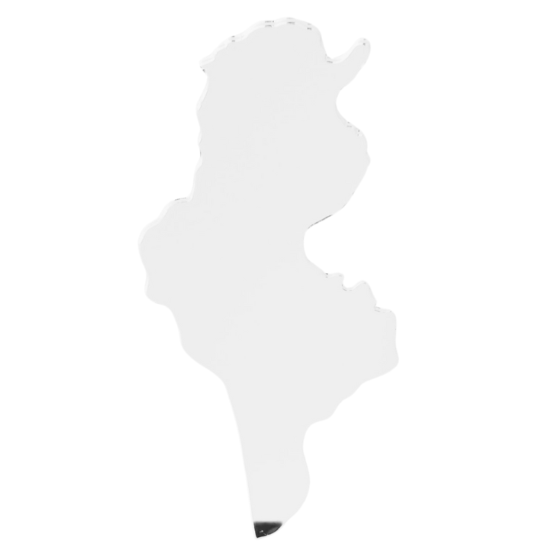 Tunisia Map Wall Mirror