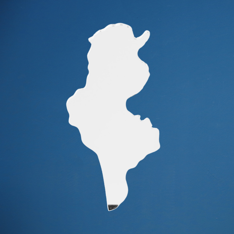 Tunisia Map Wall Mirror