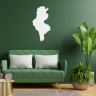 Tunisia Map Wall Mirror