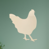 Decorative chicken mirror in acrylic – rustic farmhouse style