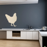 Rustic and authentic chicken mirror wall decor