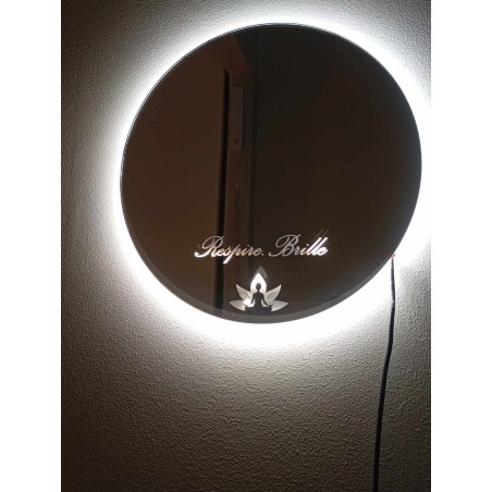 Miroir rétroéclairé « Respire. Brille. » Atmoshere positif