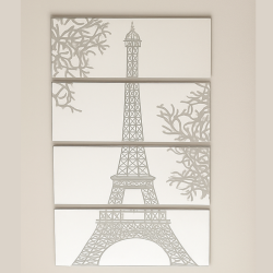 Miroir gravé Tour Eiffel en...