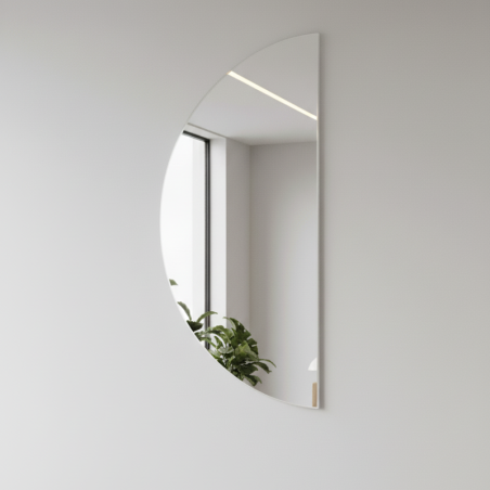 Décoration murale avec miroir demi-cercle