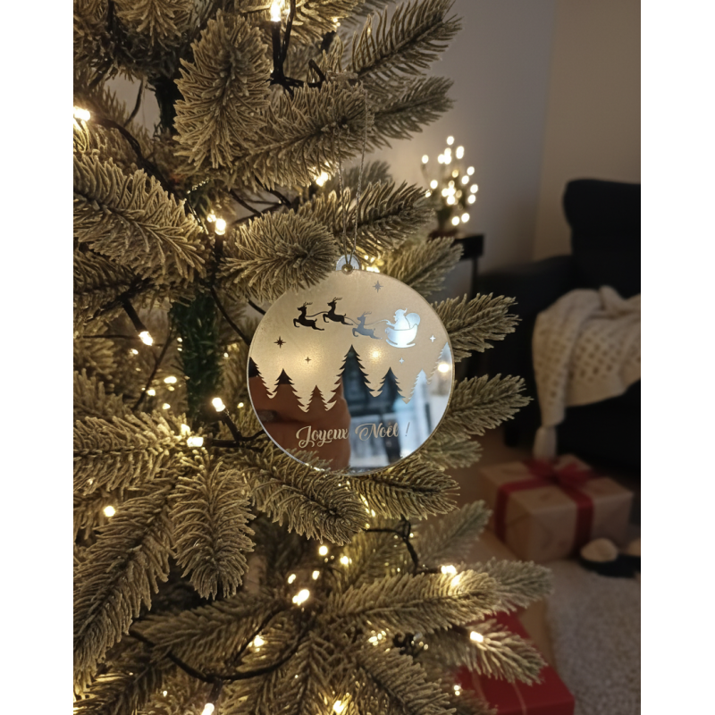 Boule de Noel Miroir acrylique