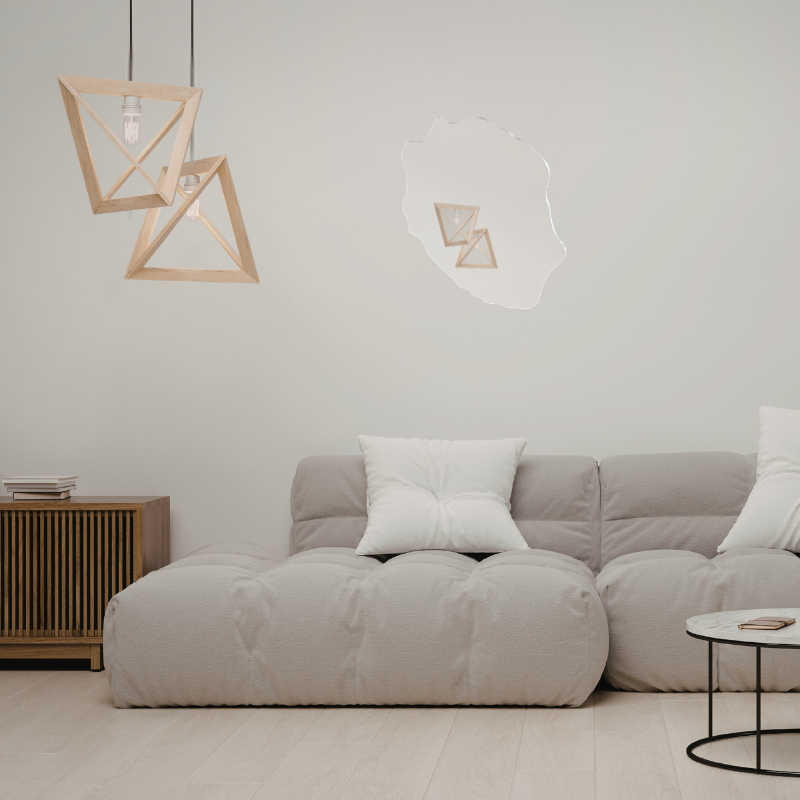 Miroir acrylique carte île de la Réunion