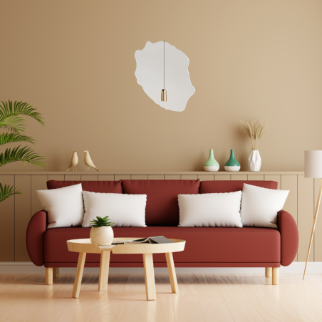 Miroir acrylique carte île de la Réunion