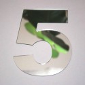 Miroir chiffre 5 Arial - cinq