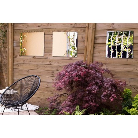 Miroir carré 40 cm jardin