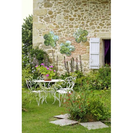 Lot 3 miroirs fleurs 40 cm à coller jardin