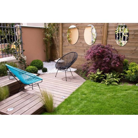 Aménagement extérieure jardin et terrasse décoration miroir