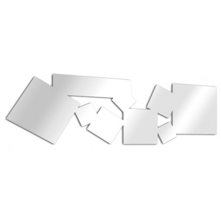 Miroir design carrés multiples allongé