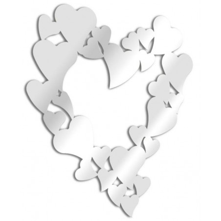 Mirror design hearts