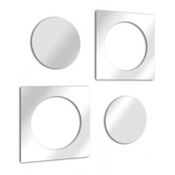 Round and square design mirror