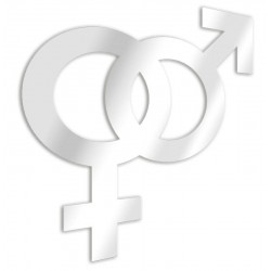 Intrecciati specchio decorativo femminile e maschile