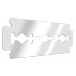 Decorative mirror razor blade